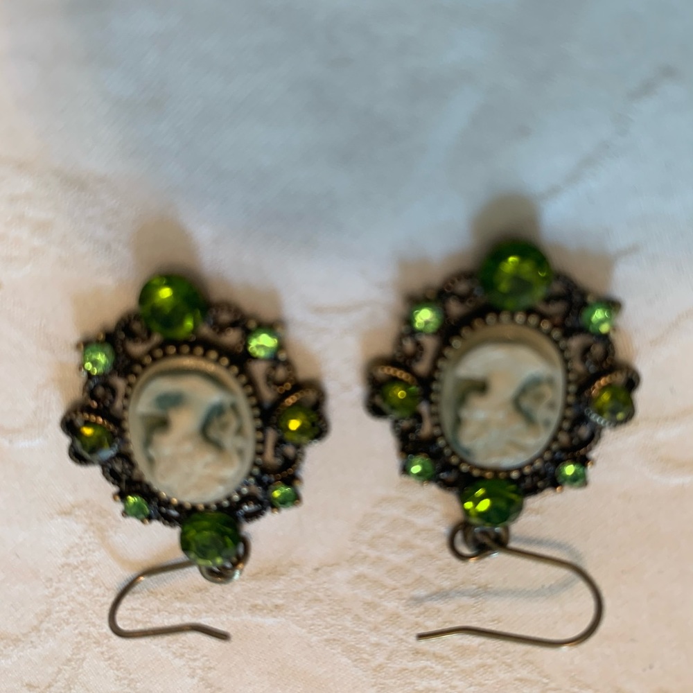 1928 cameo earrings